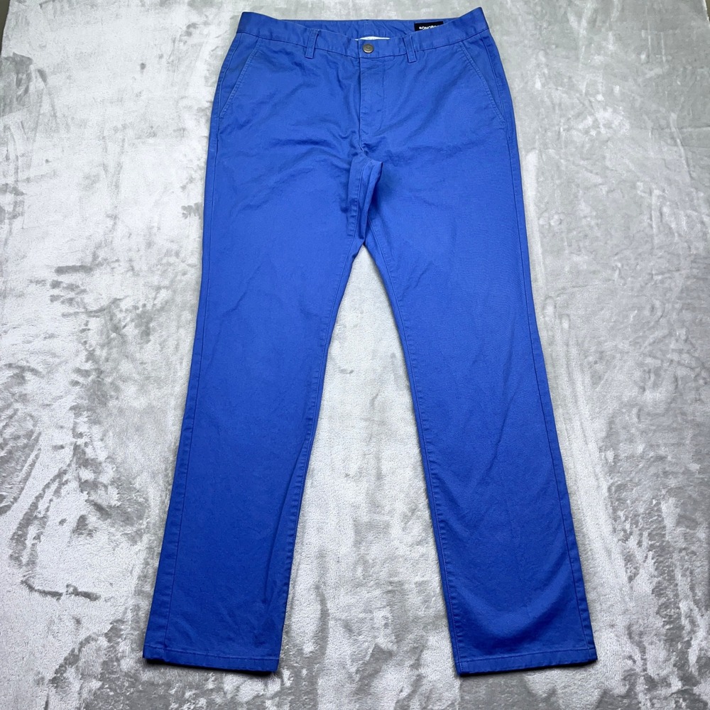 Bonobos Tailored Blue Chinos Pants Mens‎ Sz 33 Classic Style Golf Boho Preppy